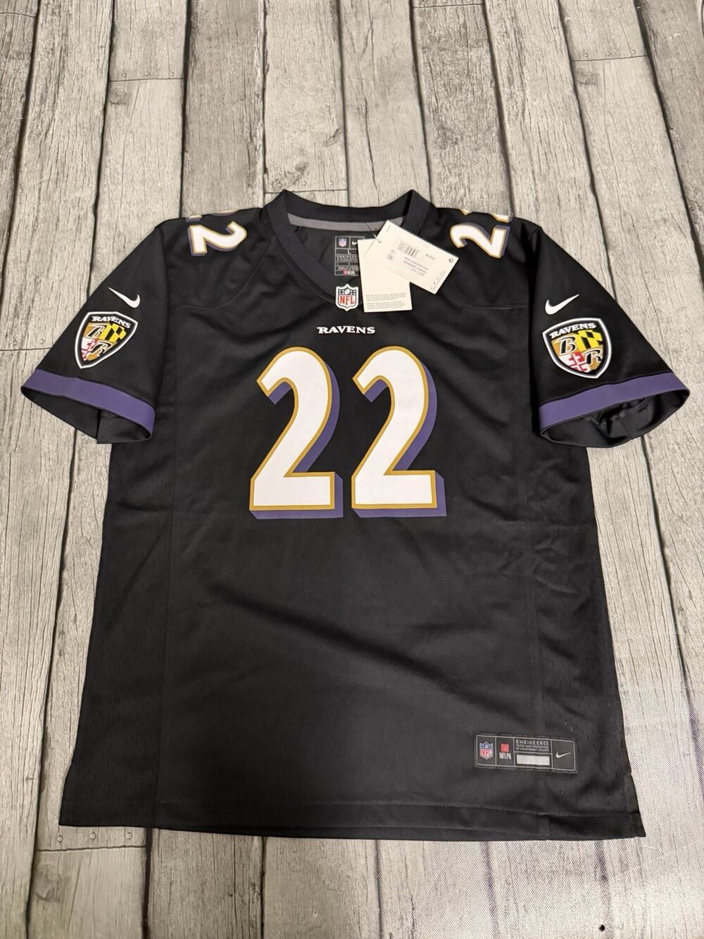 NWT Boys Nike Baltimore Ravens Derrick Henry Alt Jersey Black Youth Large 14/16